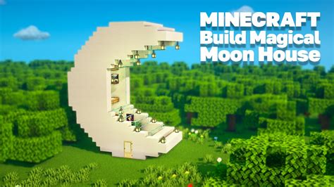 Minecraft Build Magical Moon House Simple Moon House Tutorial Youtube