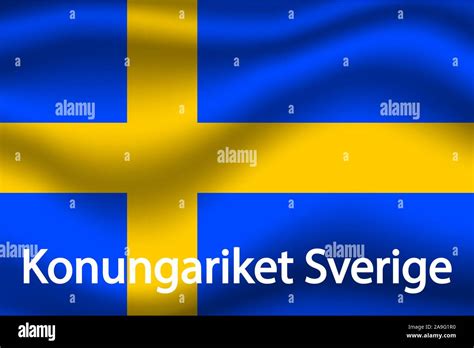 Beautiful National Flag Of Kingdom Of Sweden Original Colors And