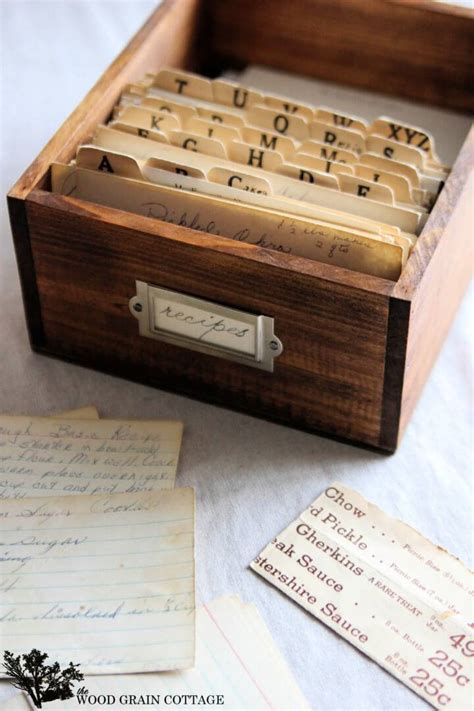 15 Simple Diy Recipe Box Ideas Wooden Recipe Box