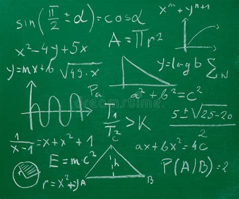 Math Mathematics Formula Chalkboard Blackboard Stock Photo Image Of