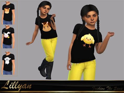 Shirts In 5 Prints Found In Tsr Category Sims 4 Female Child Everyday