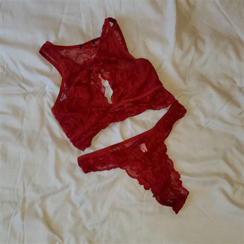 Kara Sweet Married And Living Life Hardcore On Twitter Racy Red Lace Panty Set By Hotwifekara