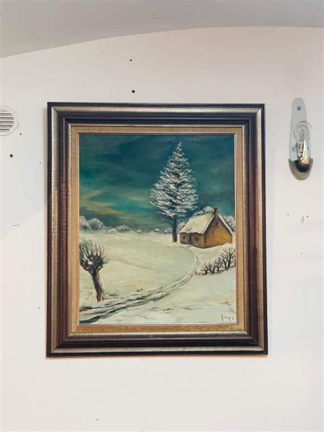 Pictura Peisaj De Iarna 412170 Antic Shop Antichitat