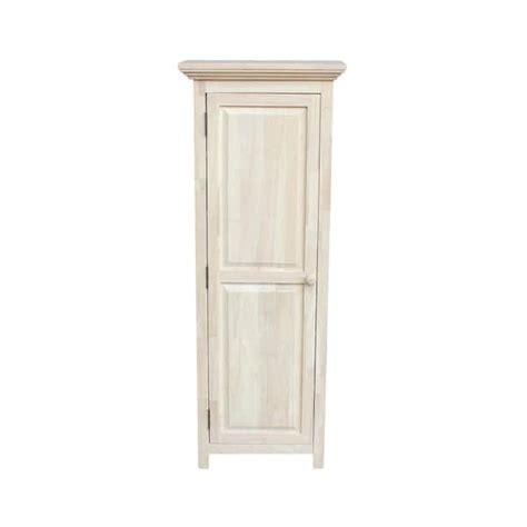 International Concepts Solid Parawood Storage Cabinet In Unfinished