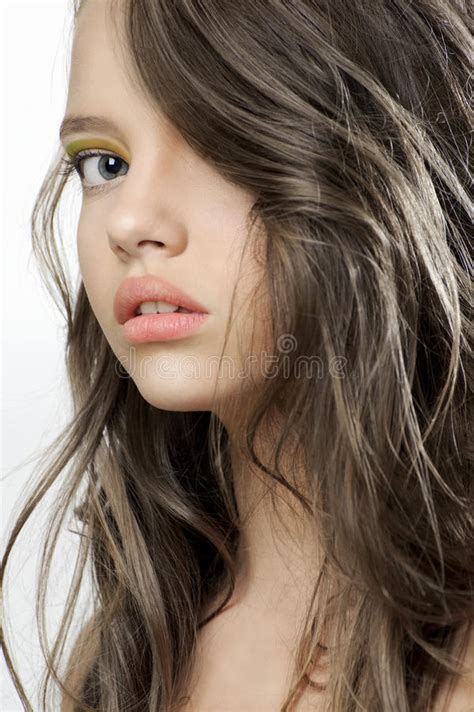 Beauty Portrait Of A Young Beautiful Teen Girl Stock