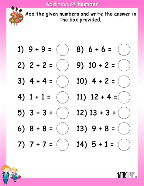 Addition/Subtraction of numbers worksheets - Math Worksheets ...