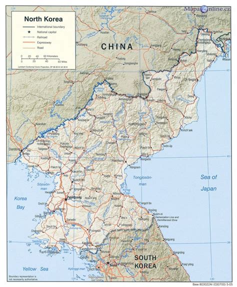 Mapa KLDR Severní Koreje MapaOnline cz