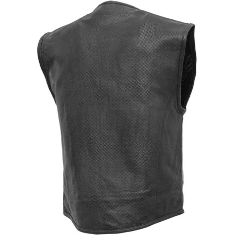First Mfg Swat Style Leather Vest Perforated Leather Vest Legendary Usa