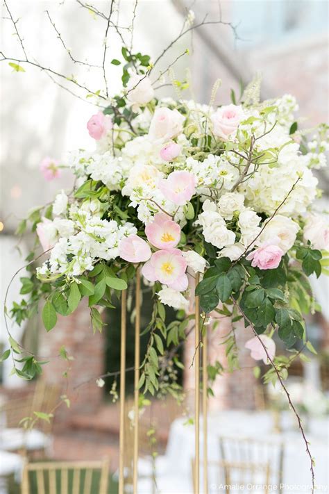 Large Wedding Reception Arrangement Of White Hydrangea White Ohara