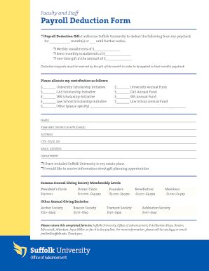Printable One Time Payroll Deduction Authorization Form Templates