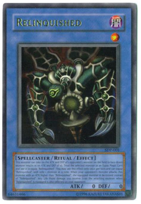 Yu Gi Oh Card Sdp 001 Relinquished Ultra Rare Holo Played