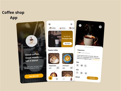 Coffee Shop Application Design Figma