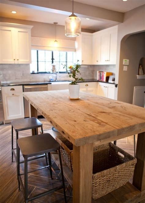 Unique Oak Kitchen Island With Seating Farmhouse Kitchen Island