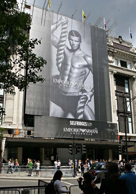 David Beckhams Hot Armani Underwear Ad Unveiled In London