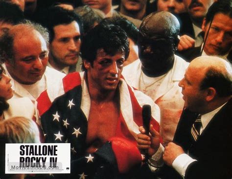 Rocky Iv Lobby Card With Sylvester Stallone Talia Shire Burt Young