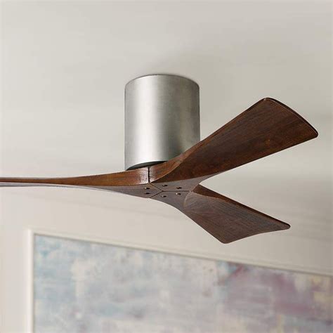 52 possini euro brushed nickel hugger led ceiling fan. 42" Matthews Irene-3H Blade Walnut-Nickel Hugger Ceiling ...