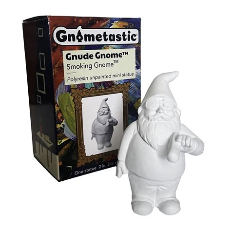 Gnometastic Gnude Mini Gnomes Smoking Gnome Unpainted Gnome Statue