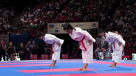 Learn or research your karate kata here. (1/2) Bronze Female Team Kata Venezuela vs France. WKF World Karate Championships 2012 - YouTube