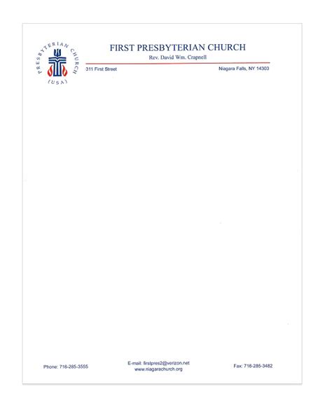 A letterhead is the printing of the name of the organization, the name of the individual or the business on a piece of stationary. 5+ Free Church Letterhead Templates : How To Design Your Church Letterhead? - Printable Letterhead