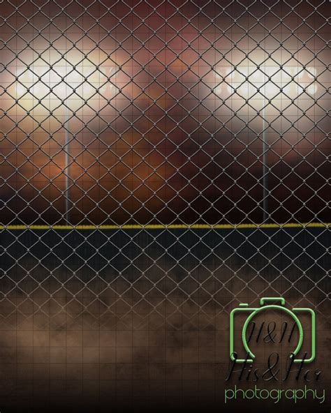Baseball Fence Player Portrait Digital Background Digital Etsy