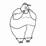 Fat Coloring Boy American Netart Skecthing Drawing sketch template