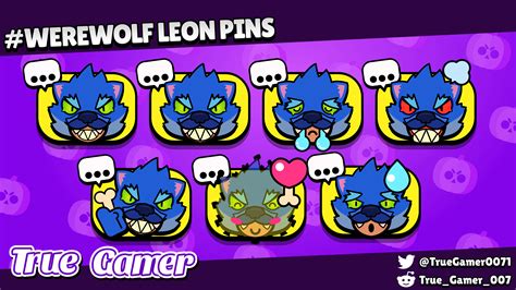 Sneaky Time Werewolf Leon Pins Skin Count 98108 Brawlstars