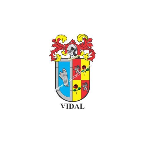 Llavero heráldico VIDAL Personalizado con apellido escudo de la