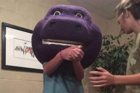 Firefighters Rescue Girl Stuck In A Barney The Dinosaur Head