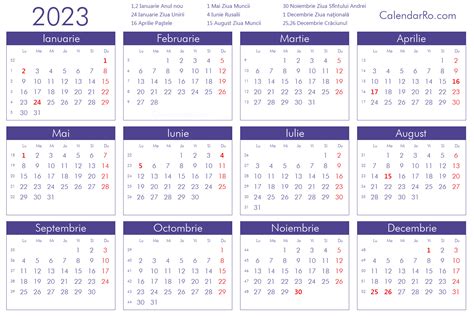 Calendar 2023 Pdf Romanesc Get Calendrier 2023 Update