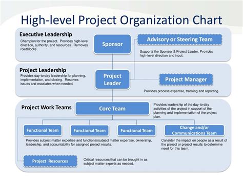 Organization Chart And Project Responsibilities
