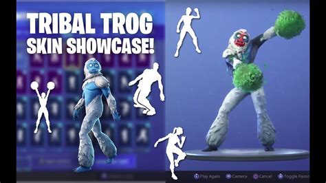 Fortnite Tribal Trog Skin With 30 Emotes Youtube