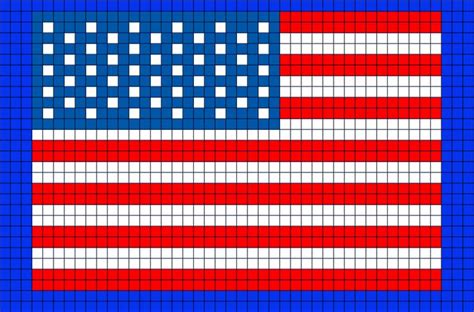 Flag Of United States Of America Usa Pixel Art Pixel Art Pixel Art