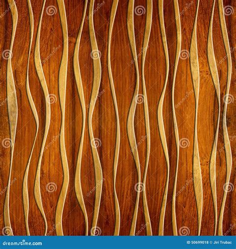 Abstract Decorative Paneling Seamless Background Waves Decor Stock Illustration