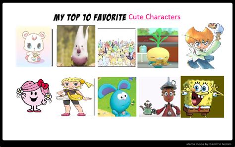Top 10 Favorite Cute Characters By Emeraldzebra7894 On