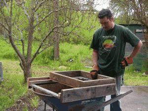 Materials 2x4 lumber for sifter frame and table 2x2 lumber for sifter frame 1x2 lumber for table frame 1/4 welded wire mesh for sifter 8' x 6 plywood strip for table legs nails or staples for. Homemade Compost Sifter Screen Sieve - Nifty-Stuff.com