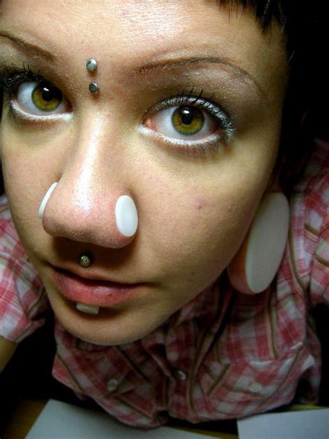 Awesome Stretched Nostrils Unique Body Piercings Body