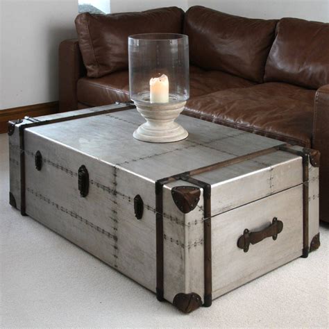 Silver Trunk Coffee Table • Display Cabinet