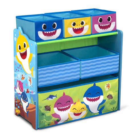 Delta Children Baby Shark Design And Store 6 Bin Toy Storage Organizer