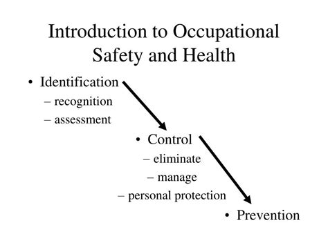 Ppt Introduction To Occupational Safety And Health Powerpoint