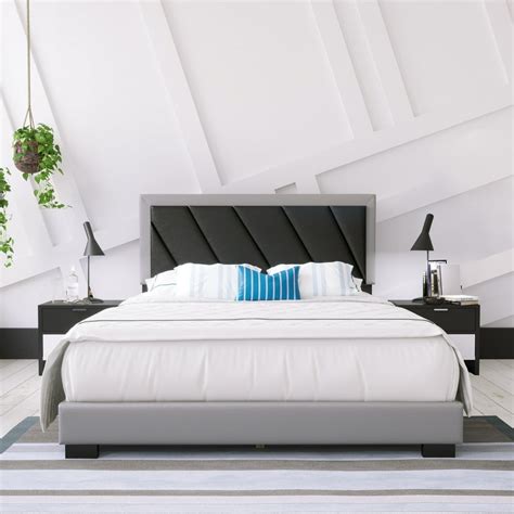 Premier Dason Upholstered Faux Leather Platform Bed Frame King Black