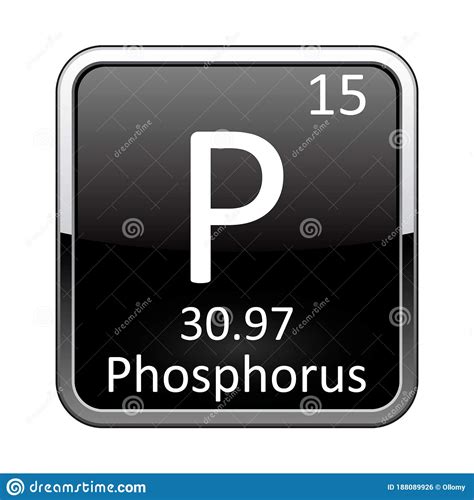 The Periodic Table Element Phosphorus Vector Illustration Stock Vector