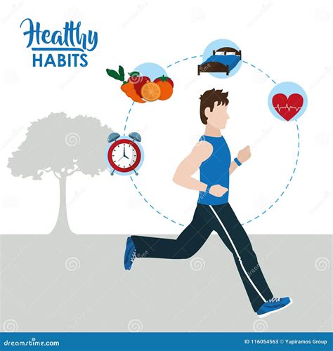 Healthy Lifestyle Cartoon