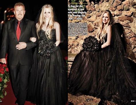 Avril Lavigne Black Wedding Gown 2013 Black Wedding Gowns Wedding Dresses Celebrity Wedding