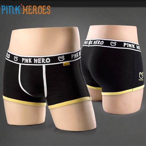 Pink Heroes 3pc Mens Sexy Cotton Underwear Shorts Men Underpants Soft