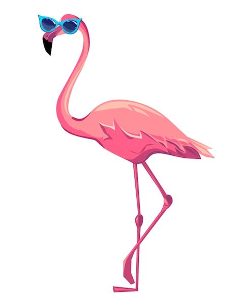 Premium Vector Cute Flamingo With Sunglasses Illustration Summer