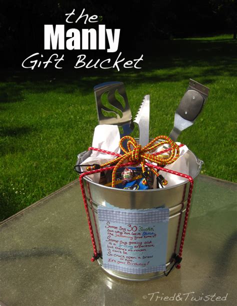 Beef jerky flowers, bacon roses, manly gift boxes, and meat cards™ (laser engraved w/ your message). Tried and Twisted: DIY Manly Gift Bucket