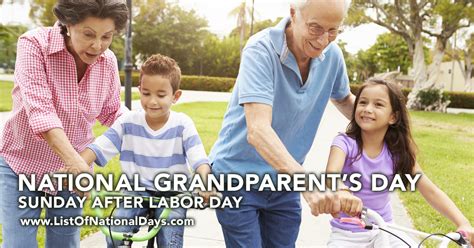 National Grandparents Day List Of National Days