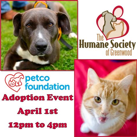 Petco Adoption Event - April 1, 2017 - The Humane Society of Greenwood