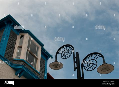 House And Lamp Post In Lyme Regis Dorset Stock Photo Alamy