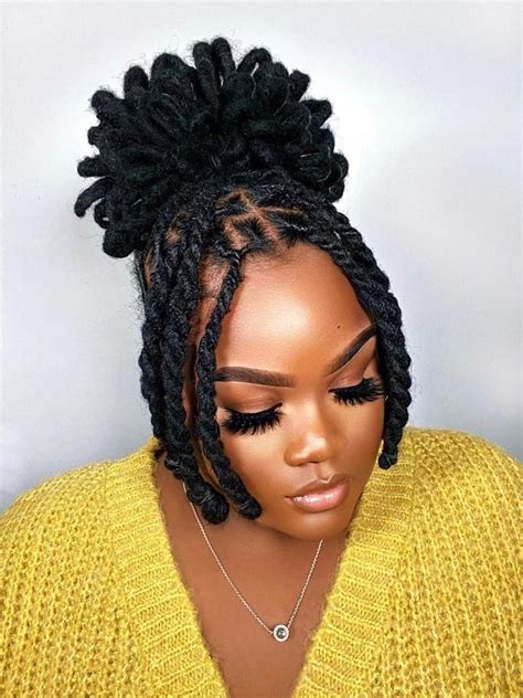 Pin By Qiana Mcnary On Locs In 2022 Short Locs Hairstyles Faux Locs Hairstyles Hair Twist